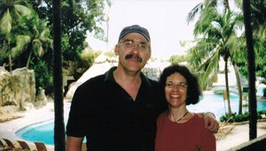 Dick and Lisa just after arriving at the hotel