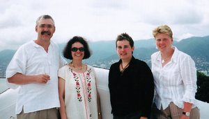 Dick, Lisa, Jo and Eddy at Villa Arabesque