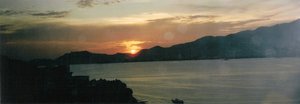 Sunset from Baikal (panorama)