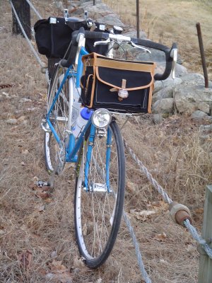 Front of the bike with Berthoud bag