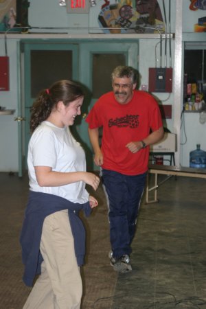 Melissa & Dick, 2004 karaoke at retreat