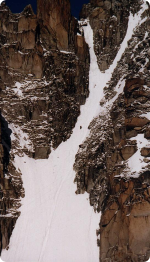Climbers on Aiguille du Midi