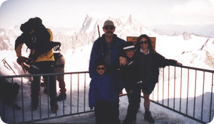 Family at Aiguille du Midi