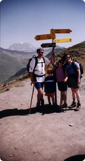 Family at Grand Col Ferret